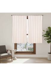 Living and Home 1 Panel Faux Linen Pleated Folding Curtain for Door/Window in Beige - Size: 100 cm width x 200 cm drop - thumbnail 4