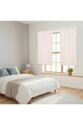 Living and Home 1 Panel Faux Linen Pleated Folding Curtain for Door/Window in Beige - Size: 100 cm width x 200 cm drop - thumbnail 2