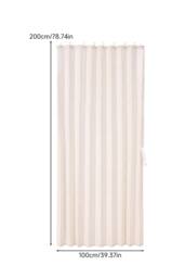 Living and Home 1 Panel Faux Linen Pleated Folding Curtain for Door/Window in Beige - Size: 100 cm width x 200 cm drop - thumbnail 9