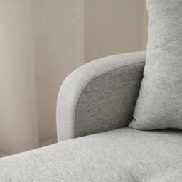 Merax 166cm L-Shaped Cotton-Linen Corner Sofa with Reversible Chaise Lounge in Light Grey - thumbnail 8