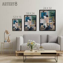 "Artery8 Laurits Andersen Ring Sigrid At Breakfast Framed Canvas Wall Art Print - Size: W12"" x H16""" - thumbnail 4