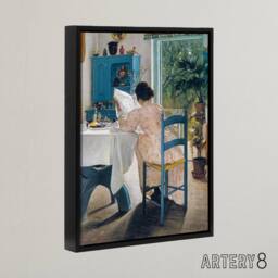 "Artery8 Laurits Andersen Ring Sigrid At Breakfast Framed Canvas Wall Art Print - Size: W12"" x H16""" - thumbnail 2