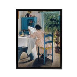 "Artery8 Laurits Andersen Ring Sigrid At Breakfast Framed Canvas Wall Art Print - Size: W12"" x H16""" - thumbnail 1