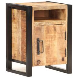Berkfield Home Bedside Cabinet 40x35x55 cm Solid Mango Wood in Brown - Size: 40 x 35 x 55 cm