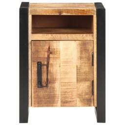 Berkfield Home Bedside Cabinet 40x35x55 cm Solid Mango Wood in Brown - Size: 40 x 35 x 55 cm - thumbnail 2