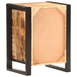 Berkfield Home Bedside Cabinet 40x35x55 cm Solid Mango Wood in Brown - Size: 40 x 35 x 55 cm - thumbnail 4