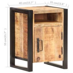 Berkfield Home Bedside Cabinet 40x35x55 cm Solid Mango Wood in Brown - Size: 40 x 35 x 55 cm - thumbnail 6