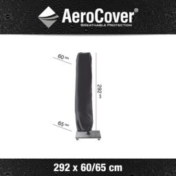 Ruma AeroCover Free Arm Parasol Waterproof Cover W65xD65xH292cm in Dark Grey - Size: 1 Pack - thumbnail 2