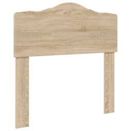 Berkfield Home Bed Frame with Headboard Sonoma Oak 75 x 190 cm Solid Pine Wood in Brown - thumbnail 6