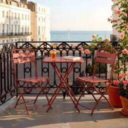 Artemis Home Colourways Vibrant Folding Patio or Balcony Set in Terracotta - thumbnail 1