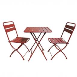 Artemis Home Colourways Vibrant Folding Patio or Balcony Set in Terracotta - thumbnail 4