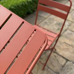 Artemis Home Colourways Vibrant Folding Patio or Balcony Set in Terracotta - thumbnail 3