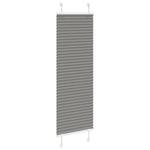 Berkfield Home Pleated Blind Anthracite 40x150 cm Fabric Width 39.4 cm Polyester in Dark Grey - image 1