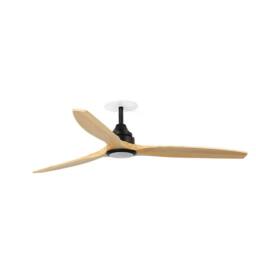 Netlighting Alo Recessed 152cm Ceiling Fan Matt Black Pine Blades CCT - thumbnail 1