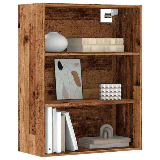 Berkfield Home Hanging Wall Cabinet Old Wood 69.5x32.5x90 cm in Brown - image 1