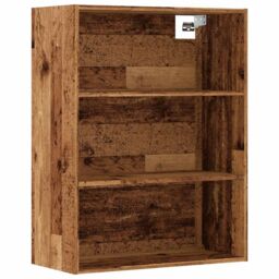 Berkfield Home Hanging Wall Cabinet Old Wood 69.5x32.5x90 cm in Brown - thumbnail 2