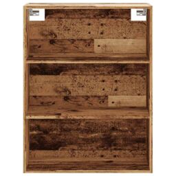 Berkfield Home Hanging Wall Cabinet Old Wood 69.5x32.5x90 cm in Brown - thumbnail 4