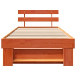 Berkfield Home with Headboard Brown 75 x 190 cm Pine wood - thumbnail 6