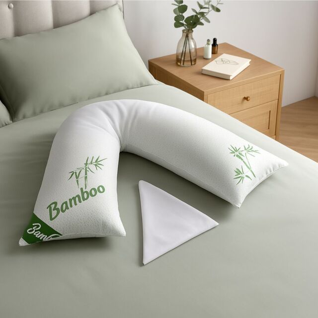 GAVENO CAVAILIA Bamboo V-Pillow in White - image 1