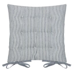 Yard Hayle Striped 100% Cotton Seat Pads - 2 Pack in Navy - Size: 40 cm x 40 cm - thumbnail 4