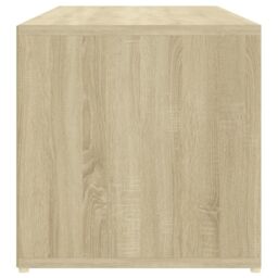 Berkfield Home Shoe Storage Bench Sonoma Oak 105x35x35 cm Engineered Wood in Brown - Size: 105 x 35 x 35 cm - thumbnail 5
