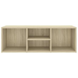 Berkfield Home Shoe Storage Bench Sonoma Oak 105x35x35 cm Engineered Wood in Brown - Size: 105 x 35 x 35 cm - thumbnail 4