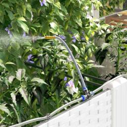 Berkfield Home Garden Planters with Water Irrigation System White - thumbnail 5
