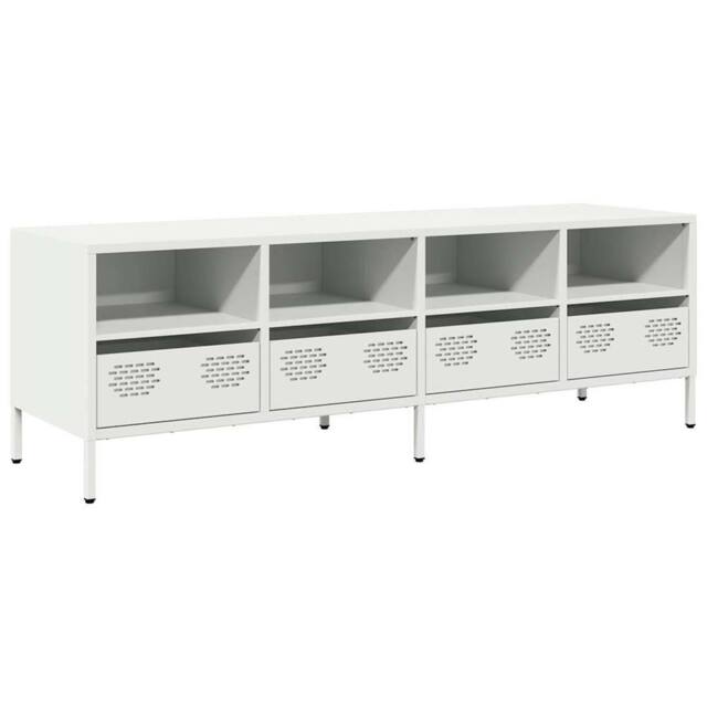 Berkfield Home TV Cabinet White 135x39x43.5 cm Cold-rolled Steel - image 1