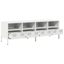 Berkfield Home TV Cabinet White 135x39x43.5 cm Cold-rolled Steel - thumbnail 5