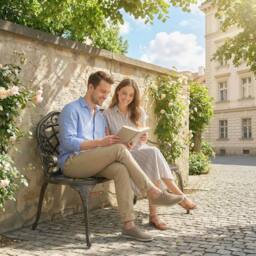 OUTSUNNY Garden Bench Porch Park Seat Vintage Rose Style Cast Aluminium in Bronze - thumbnail 1
