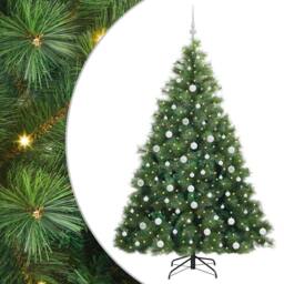 Berkfield Home Artificial Christmas Tree with 300 LEDs Green 180 cm PE & PVC - thumbnail 2