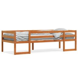 Berkfield Home Kids' Bed Frame without Mattress Wax Brown 90x190 cm Single - thumbnail 2
