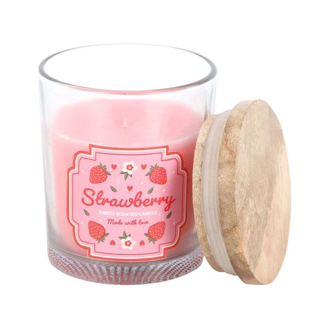 Something Different Strawberry Scented Candle in Pink - image 1