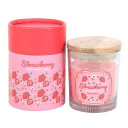 Something Different Strawberry Scented Candle in Pink - thumbnail 2