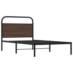 Berkfield Home Bed Frame Without Mattress 100x200 cm Brown Oak Engineered Wood - thumbnail 3