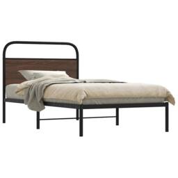 Berkfield Home Bed Frame Without Mattress 100x200 cm Brown Oak Engineered Wood - thumbnail 2
