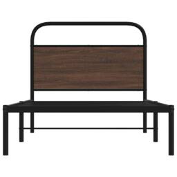 Berkfield Home Bed Frame Without Mattress 100x200 cm Brown Oak Engineered Wood - thumbnail 5