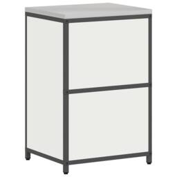 Berkfield Home Kitchen Storage Cabinet with Shelf with Storage with Door White Steel - thumbnail 9