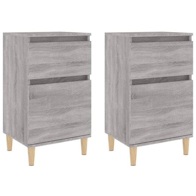 Berkfield Home Bedside Cabinets 2 pcs Grey Sonoma 40x35x70 cm - Size: 40 x 35 x 70 cm - image 1
