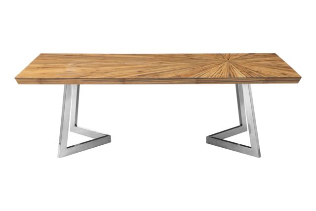 Orsina Elegant Design Coffee Table, Sculptural Base Coffee Table For Bedroom, Durable Decorative Coffee Table in Silver - image 1