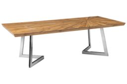 Orsina Elegant Design Coffee Table, Sculptural Base Coffee Table For Bedroom, Durable Decorative Coffee Table in Silver - thumbnail 3