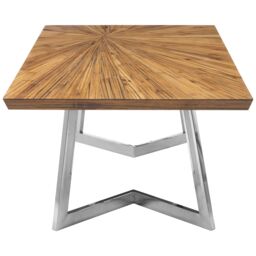 Orsina Elegant Design Coffee Table, Sculptural Base Coffee Table For Bedroom, Durable Decorative Coffee Table in Silver - thumbnail 4