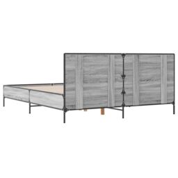 Berkfield Home Bed Frame without Mattress Grey Sonoma 120x200 cm - Size: Small Double - thumbnail 6