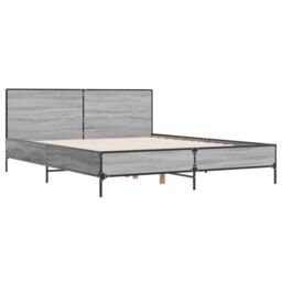Berkfield Home Bed Frame without Mattress Grey Sonoma 120x200 cm - Size: Small Double - thumbnail 3
