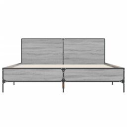 Berkfield Home Bed Frame without Mattress Grey Sonoma 120x200 cm - Size: Small Double - thumbnail 4