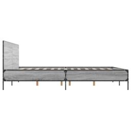 Berkfield Home Bed Frame without Mattress Grey Sonoma 120x200 cm - Size: Small Double - thumbnail 5