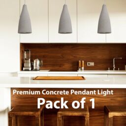 Loops Concrete Ceiling Pendant Light 240V Modern Retro Grey Hanging LED Kitchen Lamp