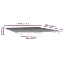 Berkfield Home Beautiful Bed Frame 120x200 cm Solid Wood Pine in Natural - Size: Small Double - thumbnail 8