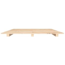 Berkfield Home Beautiful Bed Frame 120x200 cm Solid Wood Pine in Natural - Size: Small Double - thumbnail 5