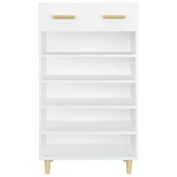 Berkfield Home Shoe Cabinet White 60x35x105 cm Engineered Wood - Size: 60 x 35 x 105 cm - thumbnail 6